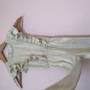 Gold ruffled jumpsuit 2T